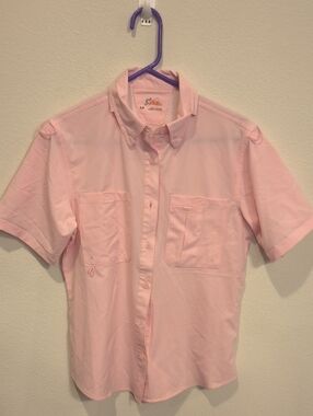 Bass Pro Shops Light Pink Short-Sleeve Fishing Shirt Ladies Small